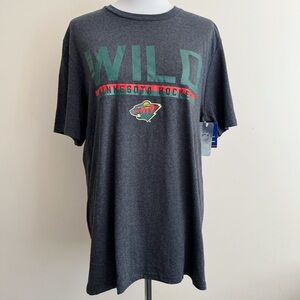 Minnesota Wild T-Shirt Mens Large NHL Champion Hockey Shirt Gray Fan Gear Gift